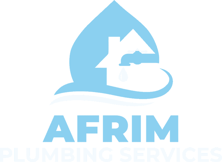 Afrim Plumbing Services Logo Stacked Light